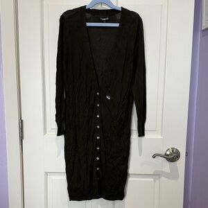 Express Black Longline Cardigan